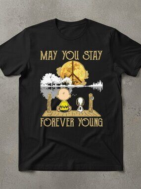Charlie Brown & Snoopy “May You Stay Forever Young” Graphic T-Shirt